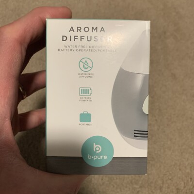 NEW! b-pure Portable Mini Aroma Diffuser Water Free Battery Operated, New in Box