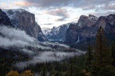 Landscape yosemite national park california usa Custom Gaming Mat Desk