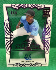 2021 LEAF TRINITY Baseball IAN LEWIS JR RC  CLEAR Signed AUTO #6/25  Marlins