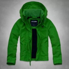 Abercrombie Kids Boys Green Blue Lined Hooded Jacket Coat Ski Utility Pockets XL