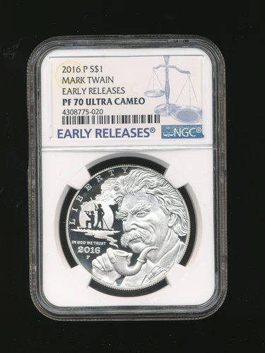 2016 P S$1 Mark Twain Early Releases NGC PF 70 Ultra Cameo                    ab