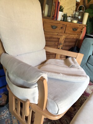 John Lewis Serene Glider Lock Nursing Chair Natural UK