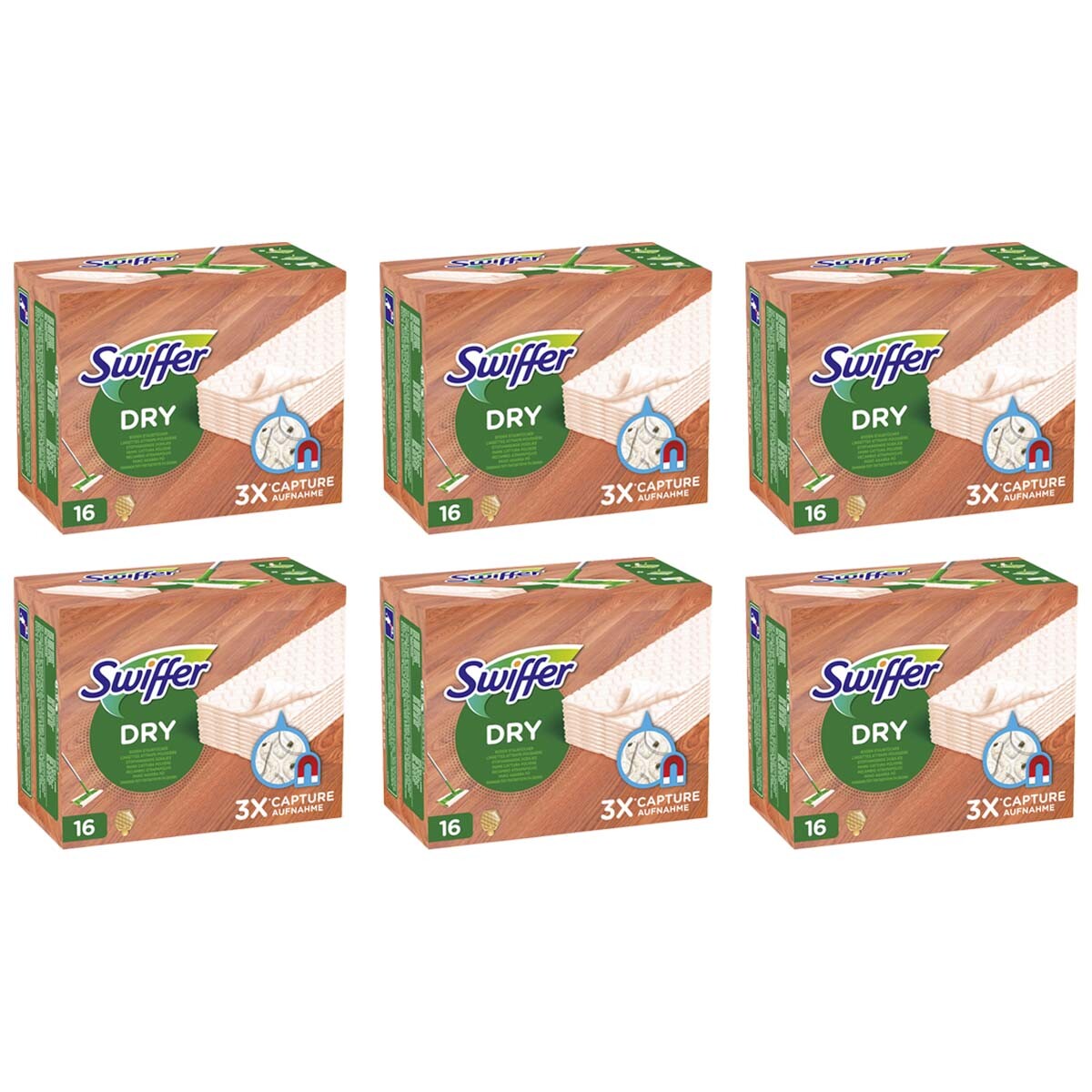96 panni SWIFFER DRY cattura polv. LEGNO & PARQUET
