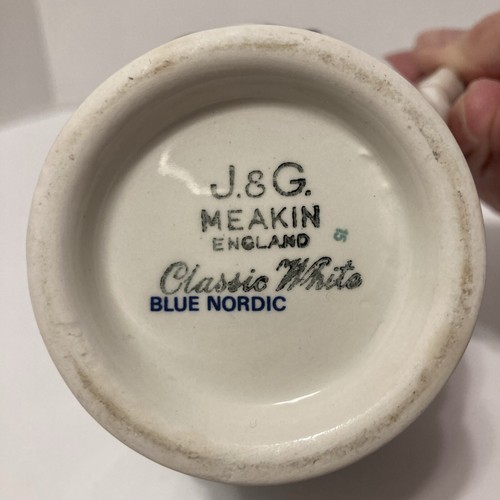 J&G Meakin Blue Nordic Creamer Classic White from England - Picture 4 of 8
