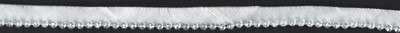 CLEAR BEADED LIP CORD EDGE FABRIC SEWING TRIM 25 YARDS 