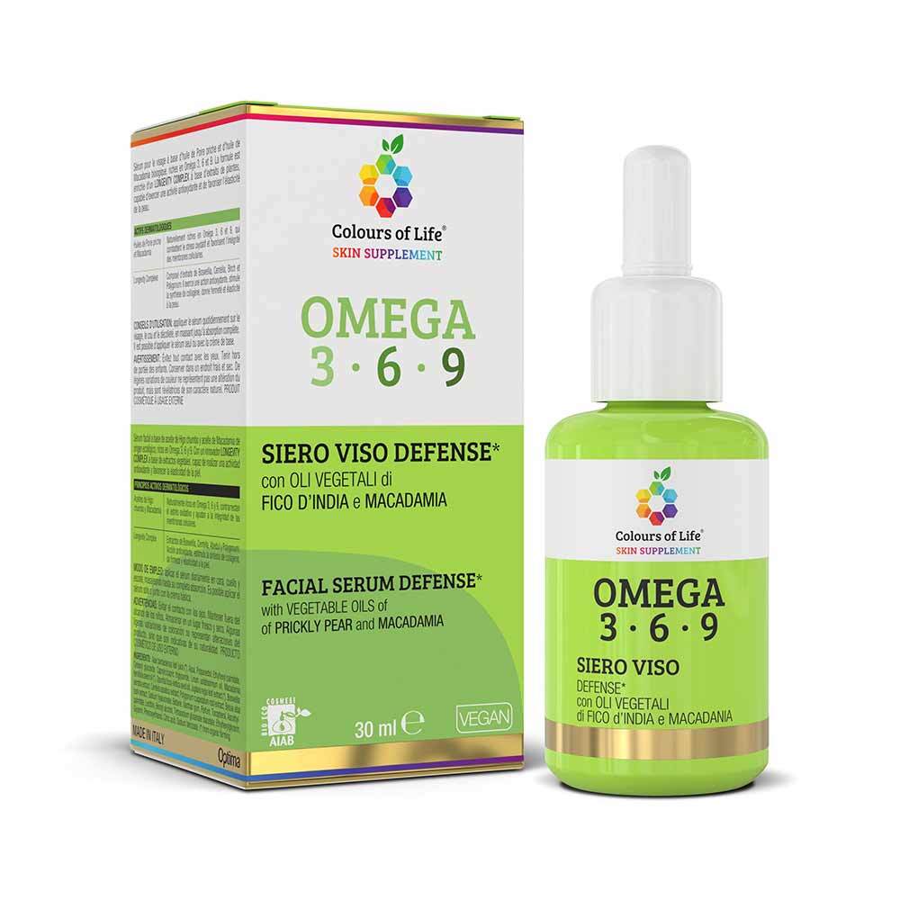 Optima Naturals Colours Of Life - Omega 3-6-9 Siero Viso Defence, 30ml