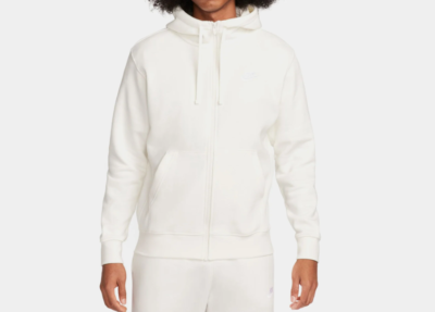 nsw club fleece hoodie light dew white