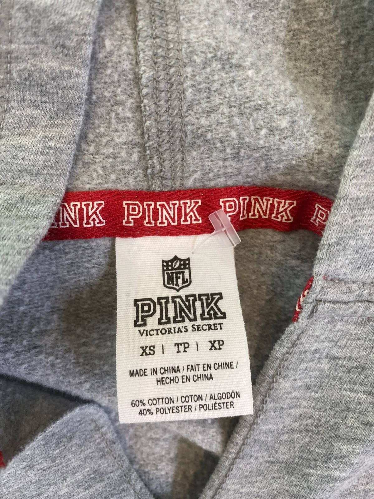 UNDERCOVER Victorias Secret New England Patriots XS grigio pullover scollo a V felpa con cappuccio us intime ottimeioni
