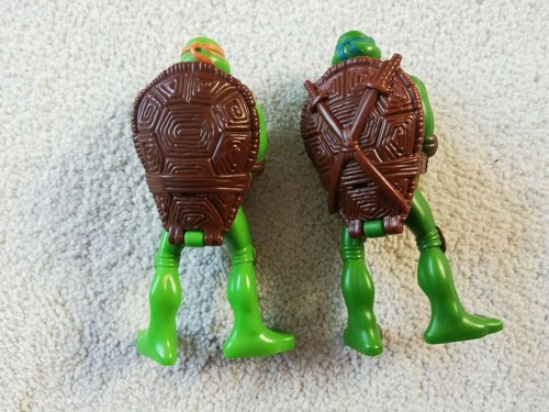 2 x McDonalds Happy Meal Toys TEENAGE MUTANT NINJA TURTLES Leonardo Michelangelo - Picture 3 of 3