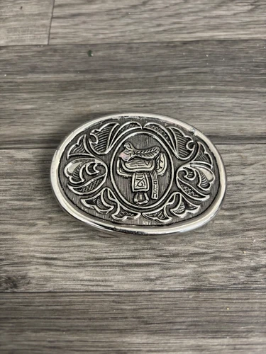 JK23141 VINTAGE 1970s AVON **HORSE SADDLE** OVAL WESTERN STYLE BELT BUCKLE