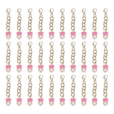 30Pcs Rose Red Party Favors Bow Key Chain, Key Ring Bows Keychain Charm