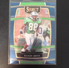 2022 Panini Select Draft Picks Randy Moss Marshall Blue Concourse #68 Football