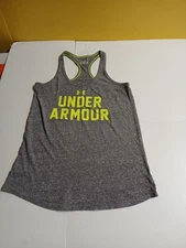 Under Armour gray semi fitted raceer back tank top active small women's