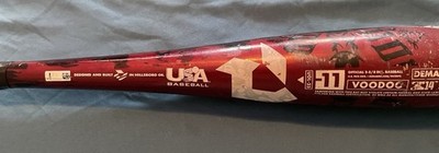 DeMarini 2022 Voodoo One (-11) BBCOR Baseball Bat - Red/White - RARE