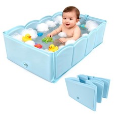 Baby Bathtub Portable Toddler Bathtub Foldable Bath Tub for Travel  Small Space