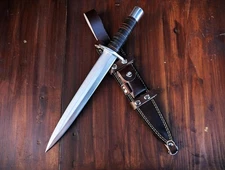 Custom Handmade Carbon Steel Blade Tactical Ankansas Knife Hunting Knife Camping