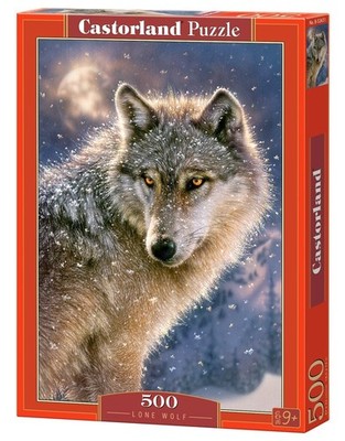 Castorland B-52431 Hobby Panoramic Lone Wolf Jigsaw Puzzle, 500 Pieces Set, Mult