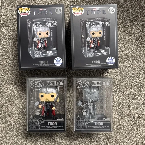 Funko Pop! Die-Cast Marvel Thor Chase And Normal #05 Nice! Funko Shop Exclusive