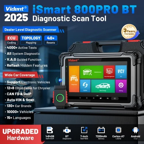 Vident iSmart800Pro BT Full Systerm Bidirectional Car Diagnostic Scanner Coding - Picture 2 of 9