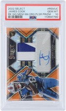 James Cook Bills Signed 2022 Panini Select #RSM-JC #24/30 PSA 10 Rookie Card