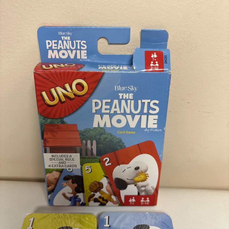 UNO The Peanuts Movie Card Game Charlie Brown Snoopy Complete Instructions NEW - Image 3 of 4