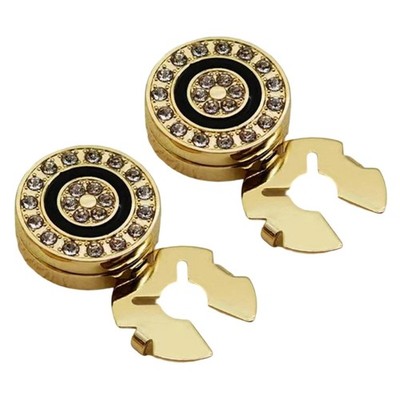 1 Pair Button Cover for Man Rhinestones Cuff Links Korean Styles Cufflinks