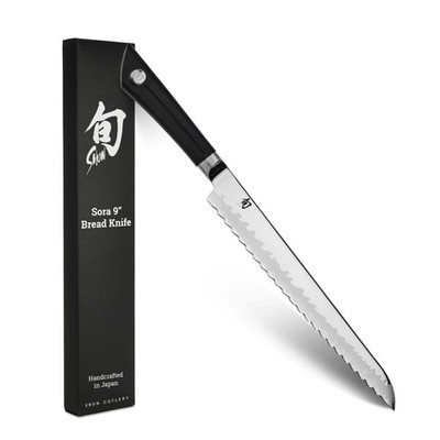 Bread Knife 9 Serrated Japanese VG10 Steel Shun Sora VB0705 Stainless