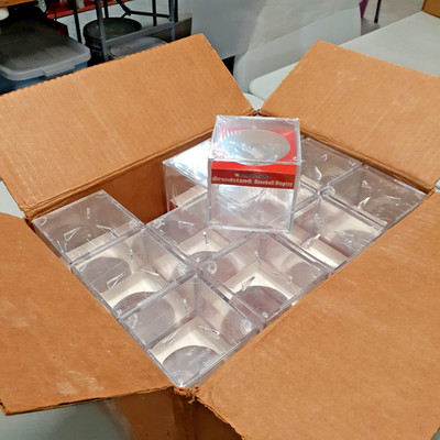 36 BALL-CUBE BASEBALL DISPLAY  CASE CUBE CRADLE UV PROTECTION CUBES FREE USPS