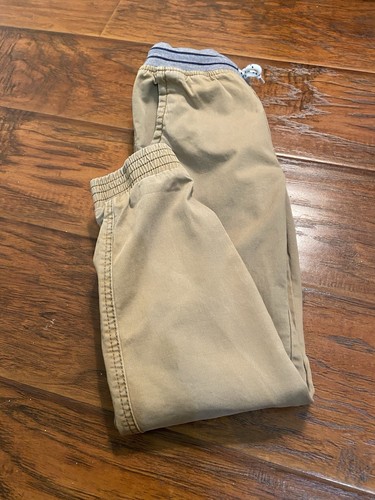 Cat And Jack Size 7 Khaki Pant With Elastic Waist Cotton Blend - Picture 3 of 8