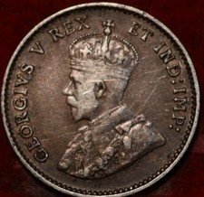 1911 Canada 5 Cents Silver Foreign Coin