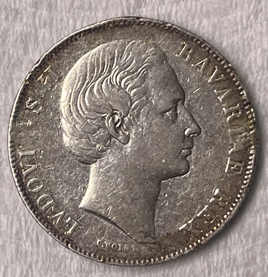 1867 - Estado alemán - Baviera - Patrona Vereinsthaler - Plata - KM877 Foto 2 de 2