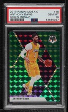 2019-20 Panini Mosaic Green Prizm Anthony Davis #18 PSA 10 GEM MT 01su