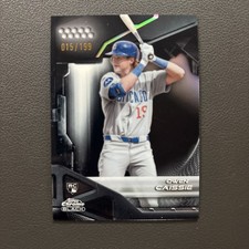 2026 TOPPS CHROME BLACK OWEN CAISSIE REFRACTOR 15/199 RC CUBS