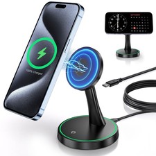 Magnetic Charger Stand 15W Fast Mag-Safe For IPhone 17/16/15/14 series, AirPods.