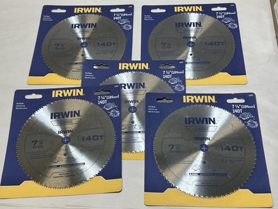 IRWIN 7-1/4'' 140T Steel Circular Saw Blade 11840 (Lot of 5)