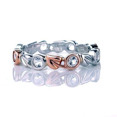 Clogau Silber Ring Größe N Walisisch 9 Rotgold Lebensbaum Ewigkeit