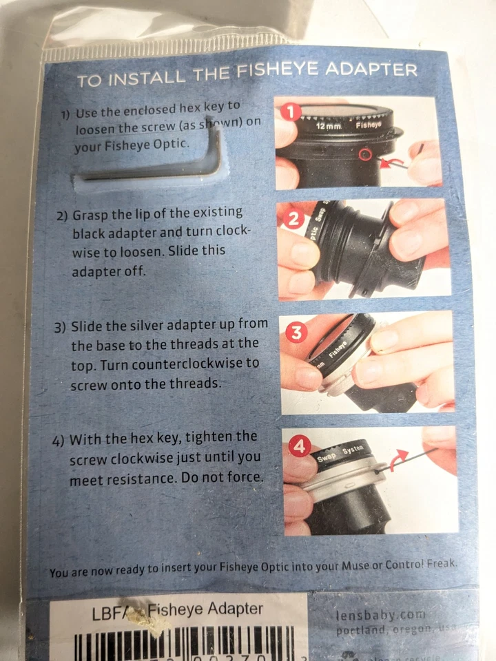 NOS New Lensbaby Fisheye Adapter Macro 0-3" For Muse Or Control Freak  - Image 3 of 3