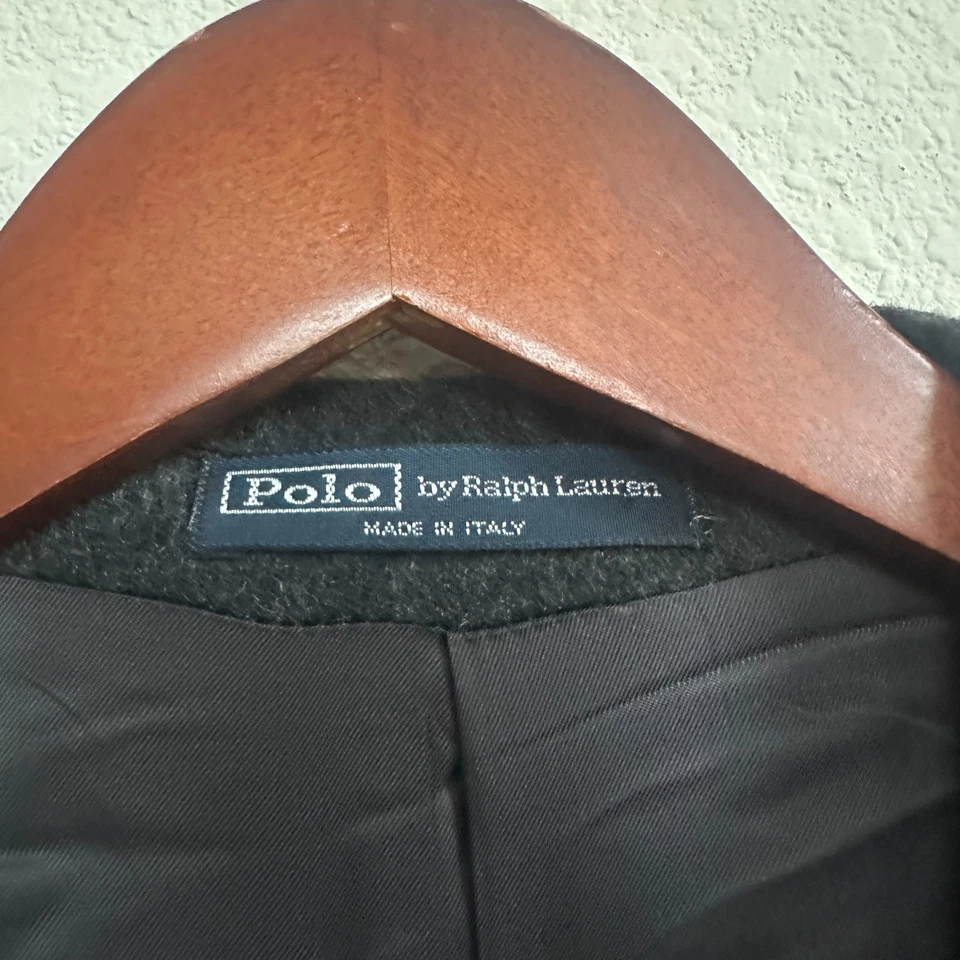Jaqueta Polo Ralph Lauren Blazer Masculina 46R 100% Cashmere Cinza Carvão Italiana - Imagem 4 de 4