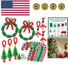 Christmas Crafts for Kids Adults Families, Beaded Ornament Kit to Make Wreath...