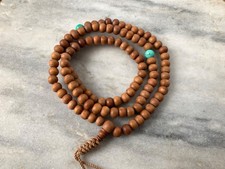 Quality Fragrant Sandalwood Mala, 8MM Buddhist Prayer Beads Handcrafted, Mala 45
