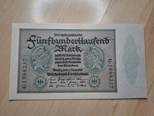 500000 Mark Reichsbanknote Reichsbank 1922 Banknote Inflationsgeld Deutschland