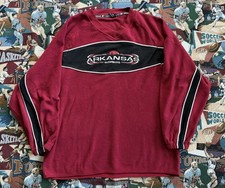 Vintage 90s Men s Starter University of Arkansas Razorbacks Red Sweatshirt Large