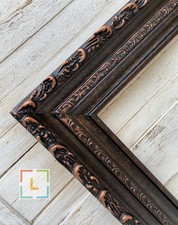 8 x 10 In stock- Vintage style wood picture frame compo ornate trim. antique