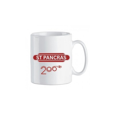 St Pancras Station 200 Jahre Eisenbahn Feier Tasse 1825 British Rail Totem Logo