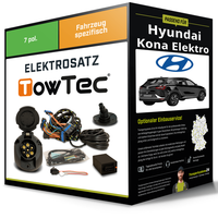Elektrosatz 7-Pol Spezifisch für Hyundai Kona Elektro 06.2017-04.2023 NEU Towtec