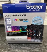 Genuine BROTHER LC30334PKS XXL Ink Cartridges Blk/Cyn/Mag/Yllw EXP 11-2028 NOB