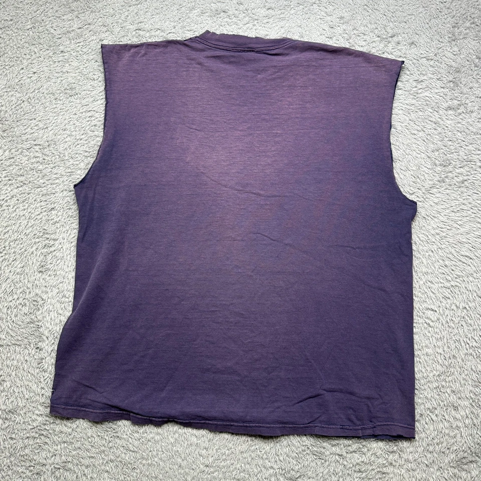 Camiseta De Colección Años 90 Marina de los Estados Unidos Sin Mangas XL Desteñida Delgada Burn Out Thrashed Delta EE. UU. Foto 2 de 4