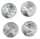 Lot of 4 Silver 2013 American Eagle 1 oz. Fine .999 US oz Coins