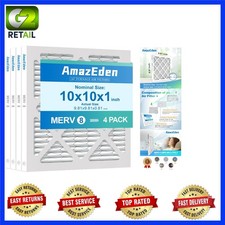 High-Efficiency 10x10x1 Pleated Air Filters 4-Pack MERV 8 - Healthy Living