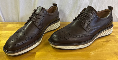 ECCO ST.1 Hybrid Oxford Wingtip Shoer Cocoa Brown Men's Size EU45/US 11-11.5 EUC